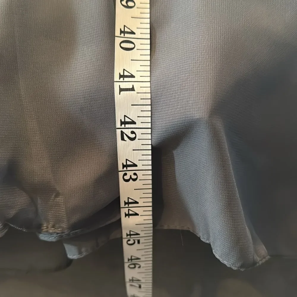 Women’s Gray Short One Shoulder Pleated Chiffon Formal Party Dress Size 12 *READ